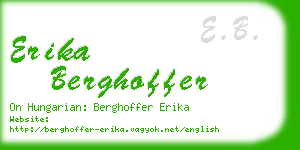 erika berghoffer business card